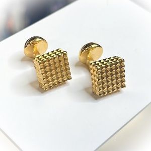 💕Beautiful Vintage 3D Gold Tone Cufflinks💕